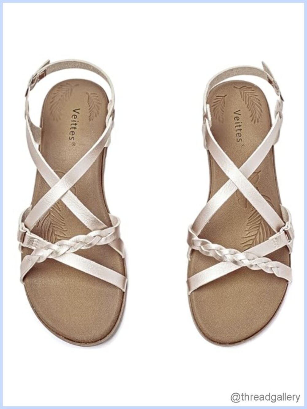 Womens Strappy Flat Slide Sandals Faux Leather Comfortable Casual